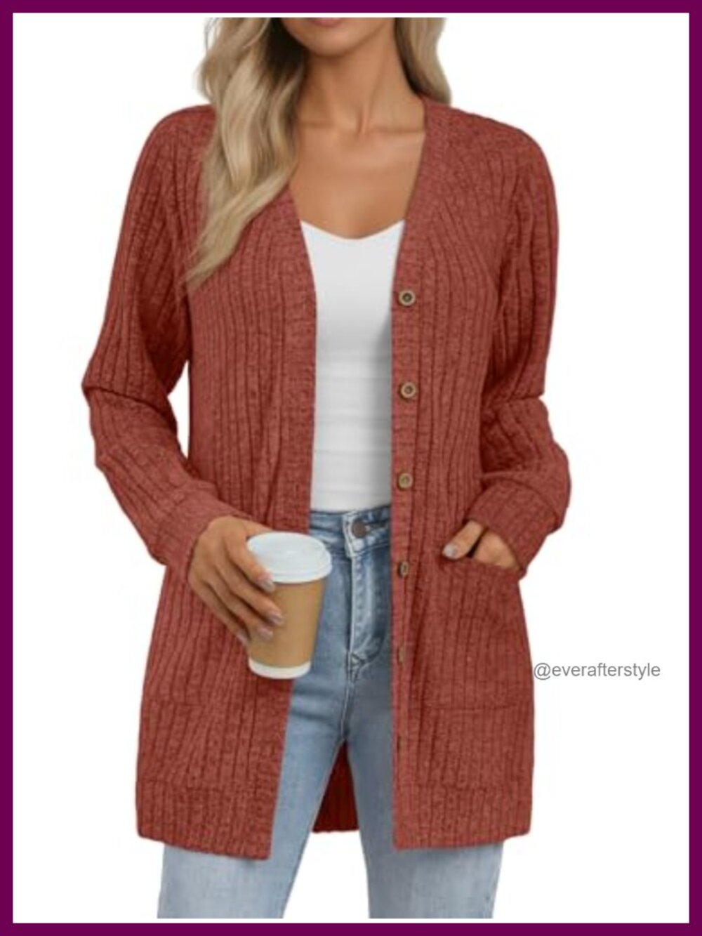 Womens Lightweight Soft Knit Long Cardigan Sweater with Pockets